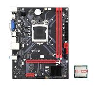 Reapyyt Placa base B85M VHL de escritorio + CPU I3-3220 LGA 1155 USB 3.0 SATA 3.0 Soporte hasta 16 GB DDR3 1600 MHz Ranuras RAM fácil de instalar