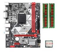 Reapyyt Placa base de escritorio B75-H + CPU I3-3220 + 2X8G DDR3 1600MHz RAM LGA 1155 USB 3.0 SATA 3.0 placa base para computadora