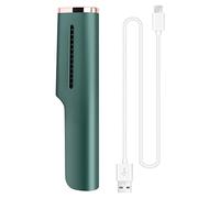 Reapyyt Plancha de Pelo EléCtrica InaláMbrica y Rizador 2 en 1 Peine Seco Mini Carga USB Alisado en Caliente Verde