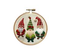 Reapyyt Serie Navideña Sin Terminar, Bolsa de Punto de, Bolsa de Bordado para Principiantes, Decoración de Bricolaje para la Habitación del Hogar. Gnomo Navideño