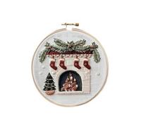 Reapyyt Serie Navideña Sin Terminar, Bolsa de Punto de, Bolsa de Bordado para Principiantes, Decoración de Bricolaje para el Hogar, Habitación, Chimenea