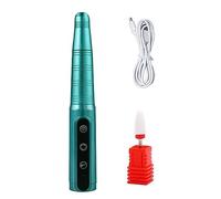 Reapyyt Taladro de uñas profesional con batería de 26000/min, recargable, portátil, USB, para manicura, fresado de uñas, color verde