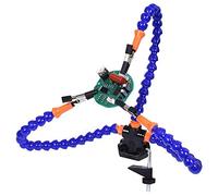 Reapyyt Tornillo de banco banco de tornillo para soldadura mesa con 3 brazos flexibles soldador para soldador reparación para soldadura PCB