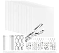 REAQUE 182 Piezas Kit Hojas de Plástico Termocontraíble Plastico Magico Shrink Plastic, Incluye 20 Piezas Película Retráctil 20x14.5cm para Pintar, llaveros DIY, Ideal para Manualidades y Decoración