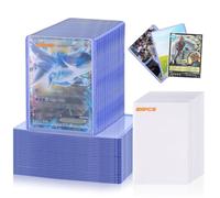 REAQUE 600 unidades de fundas para tarjetas con 50 unidades de protector de tarjetas, 66 x 91 x 0,1 mm, fundas para tarjetas TCG, 3 x 4 tarjetas para tarjetas comerciales, ajuste perfecto para