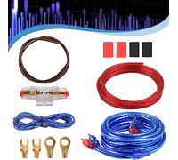 REAQUE Kit de Cables 8GA para Amplificador de Auto, Conjunto de Conexión, Cables de Subwoofer, Audio para Coche, 800W 5m Cable de Alimentación, 5m Audio y Control