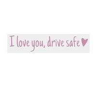 Rear View Mirror Sticker - I Love You Safe Driving Mirror Sticker, Car Stickers And Decals, Waterproof Letters Emblem Label For Truck Window Bumper Windshield Vehicles Exterior Decor