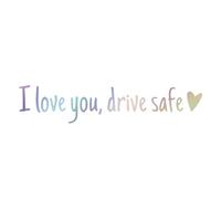 Rear View Mirror Sticker - I Love You Safe Driving Mirror Sticker, Car Stickers And Decals, Waterproof Letters Emblem Labels For Truck Window Bumper Windshield Vehicles Exterior Decor
