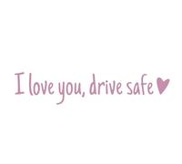 Rear View Mirror Sticker - I Love You Safe Driving Mirror Sticker, Car Stickers And Decals, Waterproof Letters Emblem Labels For Truck Window Bumper Windshield Vehicles Exterior Decor