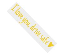Rear View Mirror Sticker - I Love You Safe Driving Mirror Sticker, Car Stickers And Decals, Waterproof Letters Emblem Label For Truck Window Bumper Windshield Vehicles Exterior Decor