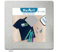 ReArt Alfombrilla de prensa de calor para Cricut Easypress en ambos lados aplicable - 12 x 12 pulgadas Cricket Craft vinilo termoadhesivo de transferencia de transferencia para Easypress 2, gris
