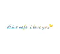 Rearview Mirror Decal, Drive Safe I Love You Sticker, 12x1.6cm Car SUV Truc