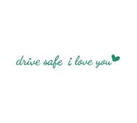 Rearview Mirror Decal, Drive Safe I Love You Sticker, 12x1.6cm Car SUV Truc
