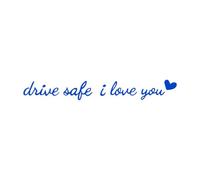 Rearview Mirror Decal, Drive Safe I Love You Sticker, 12x1.6cm Car SUV Truc