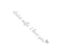 Rearview Mirror Decal - Paper 12x1.6cm | Drive Safe I Love You Car Sticker For Dashboard Windshield Window SUV Truck Sedan Scooter Automotive Accessories Daily Use Gift