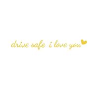 Rearview Mirror Decal - Paper 12x1.6cm | Drive Safe I Love You Car Sticker For Dashboard Windshield Window SUV Truck Sedan Scooter Automotive Accessories Daily Use Gift