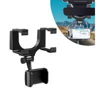 Rearview Mirror Phone Holder For Car,Universal Car Cell Phone Holder Mount,Electronic Device Mount,360 Degree Rotation Car Rear View Mirror Cell Phone Holder Clip,For 4 To 7" Smartphones (1 item)