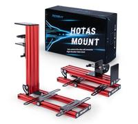Reashy Hotas Mount, Joystick Mount, Soporte de Escritorio de Aluminio para Logitech X56, X52, X52 Pro, Thrustmaster T.1600M, TCA, T.Flight Hotas One, 4, X, Airbus, VKB Gladiator Nxt (Rojo)