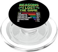 Reasons I Lost The Game - Funny Video Gamer Gaming Humor PopSockets PopGrip para MagSafe