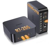 Reatan X7 Mini PC, AMD Ryzen 7 255 (Supera al 8745HS),48GB DDR5,2TB SSD M.2 2230 PCIe 4.0,(8C/16T, hasta 4,9 GHz), OCuLink, Pantalla cuádruple,Doble USB4,WiFi 7,BT5.4,Mini Ordenador