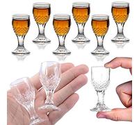 REATR Paquete de 6 Vasos de chupito de 12 ml / 0,5 onzas, Vaso de Baijiu de tamaño pequeño, Vaso de chupito de Licor, Vaso de Sake, Vaso de Vino Chino, cristalería Baijiu Glass Shot Glass