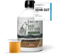 ReaVET Aceite para alimentos para perros, 500 ml, aceite de barf para perros, aceite para mascotas, aceite de barf aditivo para perros, natural y adecuado para las especies