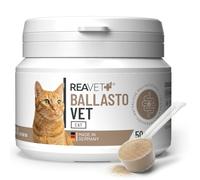 ReaVET BallastoVET para gatos 50 g - Soporte rápido para estreñimientos, para estreñimientos agudos y crónicos y heces sólidas, ayuda digestiva, ayuda rápida en caso de inercia intestinal