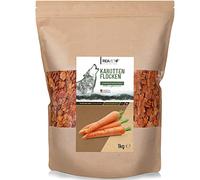 ReaVET Copos de zanahoria para perros, 1 kg, sin cereales, como aditivo Barf, alimentación natural
