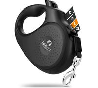 ReaVET Correa enrollable para perros extensible, 5 m para perros grandes (L) I Mango ergonómico y antideslizante I Correa para perros retráctil resistente con sistema de parada de freno I Correa perro