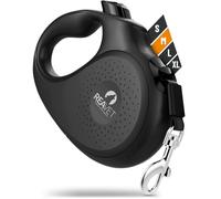 ReaVET Correa extensible para perros de 5 m para perros medianos (M) Mango ergonómico y antideslizante, correa para perros retráctiles, resistente con sistema de parada de freno, correa para perro de