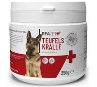 ReaVET Garra del diablo africana para perros y gatos, 250 g, polvo articular natural para apoyar las articulaciones y la movilidad, polvo de garras del diablo sin aditivos