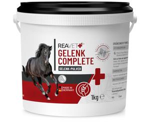 ReaVET Polvo articular completo, 1 kg, complejo de articulaciones naturales con garra del diablo y jengibre, función articular de apoyo