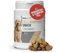 ReaVET Snack Omega-3 para perros I para una piel sana y pelo brillante I en caso de picazón, pérdida de cabello, cambio de pelaje - con aceite de salmón, ácidos grasos omega-3, sin cereales, golosinas