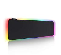 REAWUL Alfombrilla de Ratón RGB Extra Grande, tapete de Juego de Microfibra para Computadora Extended con Luces, Base de Goma Impermeable y Antideslizante para Gamers y Portátiles - 800 x 300 x 4 mm