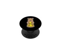 Rebanada de Pizza Bear Hugging PopSockets PopGrip Adhesivo
