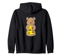Rebanada de Pizza Bear Hugging Sudadera con Capucha