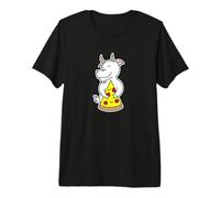 Rebanada de Pizza Happy Goat Hugging Camiseta Premium