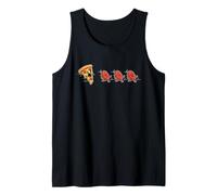 Rebanada de Pizza y rodajas de peperoni Corriendo - Divertido Camiseta sin Mangas
