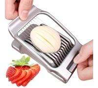 Rebanador de Huevos Duros,Pelador Huevos Corta Cocidos Huevos Duros Cortador de Eggs Setas Cutters Acero para Emparedado sándwiches Ensalada de champiñones