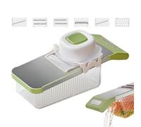 Rebanador de Verduras - 6 en 1 Multifuncional Ajustable Portátil Utensilios con Contenedor - Cortador Rallador De Verduras | Para Zanahoria Tomate Ensalada Fruta Cocina Horneado Fiesta Hamburguesas