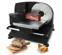 Cecotec Cortafiambres de Acero Rock’nCut Shuriken Steel. 200 W, Disco de 190 mm de Diámetro, Sistema de Ajuste Gradual, Máxima Precisión de Grosor de 0-15 mm, Cuchilla de Acero Inoxidable