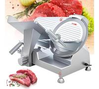 Rebanadora de carne comercial, rebanadora eléctrica de alimentos, rebanadora de fiambres, grosor ajustable de 0,2-12/15 mm, Ø220/250/300 mm, afilador semiautomático, para uso doméstico,250W