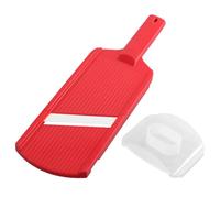 Rebanadora de Comida de Cocina Profesionales, Mandolina Cortador de Verduras Chef con Cuchillas de Acero e Protector de Dedos, para Zanahoria Frutas Patata Cebolla Tomate Corte en Rodaja (Rojo)