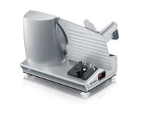 Severin Cortafiambres AS 3915 – 180 W, 2 cuchillas inox extraíbles, protector y recogedor, plateado