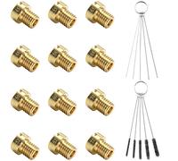 Rebanky 12 piezas Boquilla Jet Principal Carburador de Chorro Principal para Carburador Dellorto PHBG SHA 45 48 50 52 55 58 60 62 65 68 70 72 para Scooter Moto