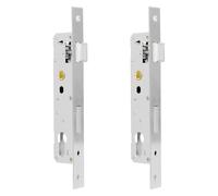 Rebanky 2 Piezas Cerradura Monopunto de Palanca de Acero Inoxidable Cerradura para Marco Tubular Distancia de 85 mm, Mandril de 35 mm para Puerta de Jardin, Puerta Metálica de Casa para Izquierda/Dere