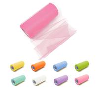 Rebanky 8 Rollos de Tul Colores Surtidos, 15 cm x 23 m Telas por Metro de Colores Tul para Tutús, Decoración de Bodas, Manualidades DIY Tela de Organza Decorativa