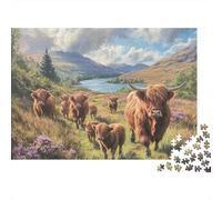 Rebaño de Ganado de Highland Puzzle Mil Piezas Adultos Y Ni?os Actividad Indoor Difícil Elección Amazon Mejora De La Concentración Cartón Premium 38x26cm/1000pcs