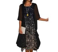 Rebeca De Verano,Cárdigan Largo De Gasa Pareos para Mujer Ropa De Playa Ligera Maxi Transparente Chal Tops Casuales Elegantes Encogimientos De Hombros Playa Pareo Vestido De Noche Boda Negro L