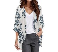 Rebeca Mujer Primavera Cárdigan de Punto Cortacárdigan Elegante Cárdigan Frontal Abierto Chaqueta de Verano Ligera Cárdigan de Entretiempo para Primavera Y Otoño